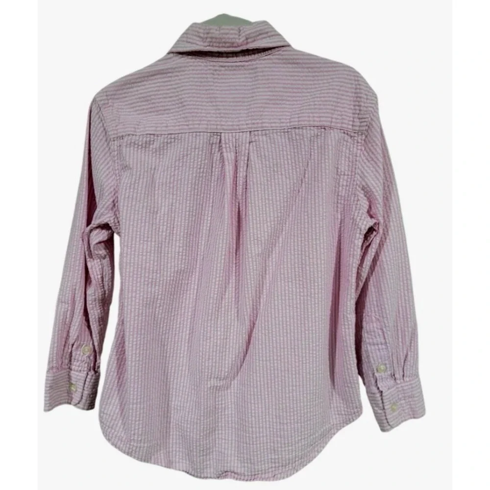 Polo Ralph Lauren Boys Size 4T Pink Stripe Button Down Shirt Coastal Preppy